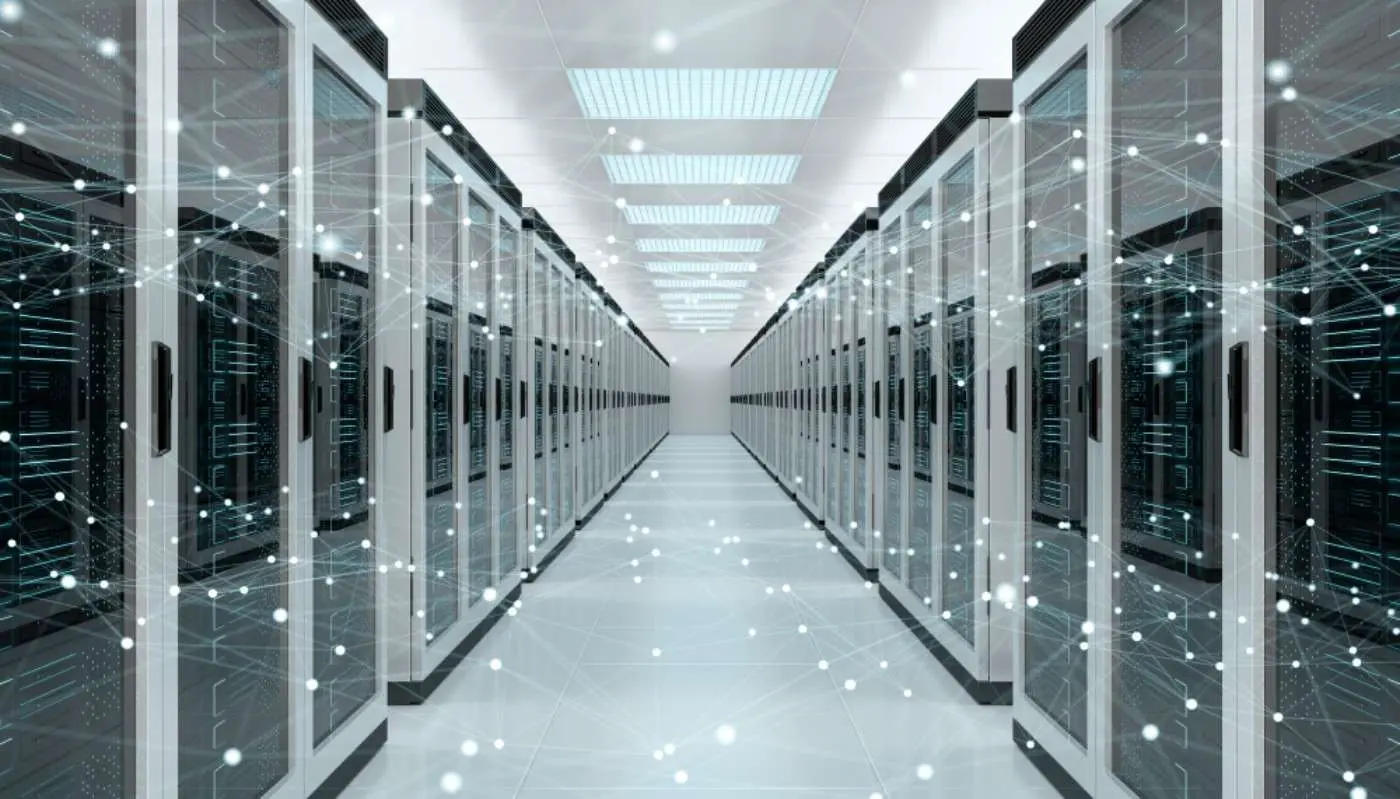 Abstract data center background